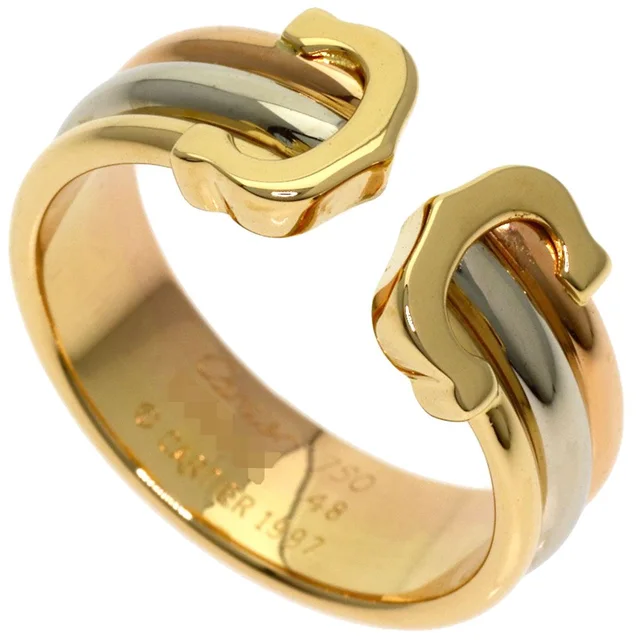 Cartier 2C SM 48 Ring 18K Yellow Gold 18K Pink White in White from The Reluxe