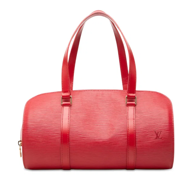 Red Louis Vuitton Epi Soufflot Handbag in Red Leather from Designer Revival