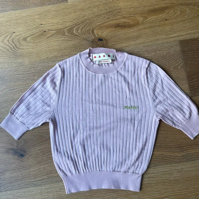 Marni Ribbed Virgin Wool & Silk Sweater | Pink | It 38 / Xs-S in green|pink Silk from Poshmark
