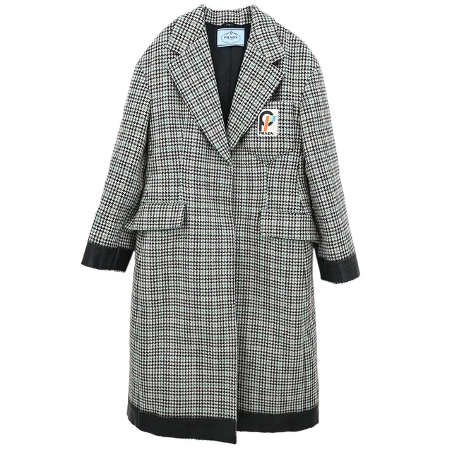 Prada 2018 Coat Black #44 in Black Wool from AMORE Vintage Tokyo