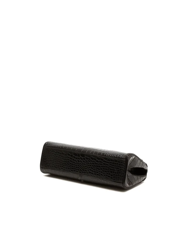 Saint Laurent Croc-Embossed Stitch Clutch Bag in Crocodile from A Retro Tale, photo 5 of 7
