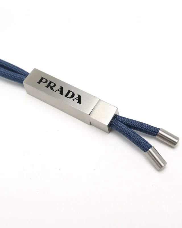 Prada Logo Necklace in Woven leather from A Retro Tale, photo 3 of 3