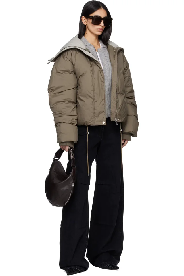 Entire Studios Taupe Kelly Down Jacket, photo 4 of 4 from SSENSE