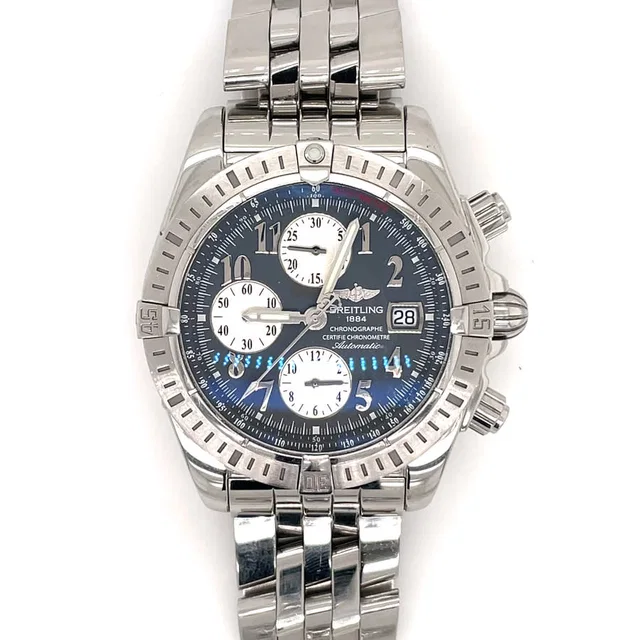 Breitling Chronomat Evolution Chronograph Automatic Chronometer Grey Dial Mens Watch A1335611C647 in silver|gray from Jomashop.com