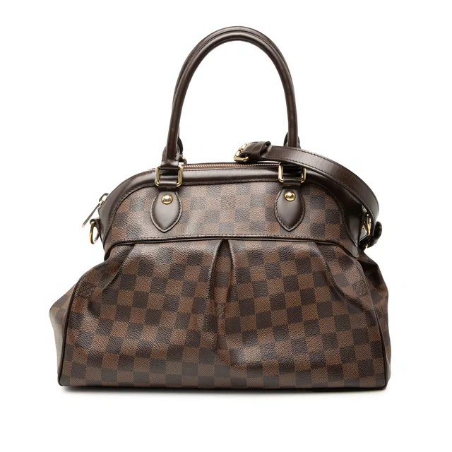 Brown Louis Vuitton Damier Ebene Trevi PM Satchel in Brown Canvas from Designer Revival