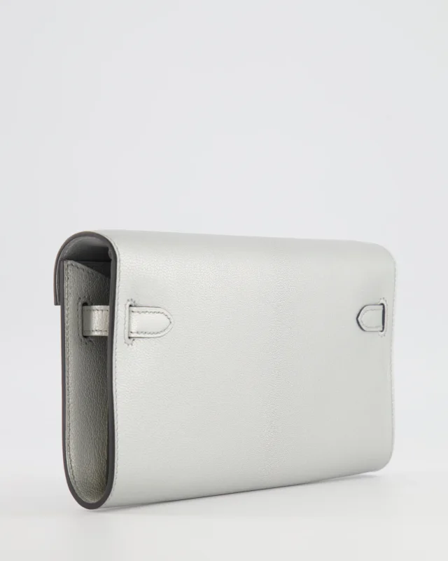 Hermès Kelly To Go Bag in Silver Goatskin from Sellier, photo 14 of 21