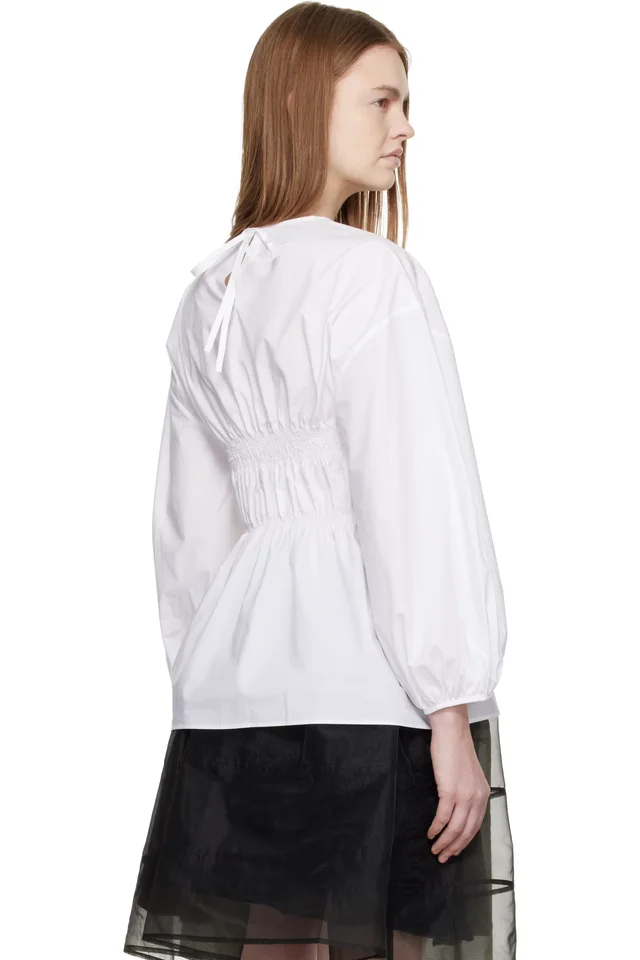 Cecilie Bahnsen White CBcamryn Blouse, photo 3 of 4 from SSENSE