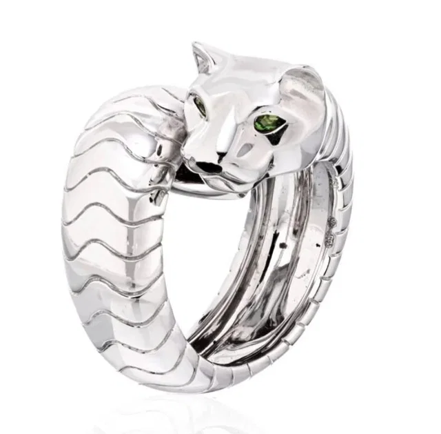 Cartier 18K White Gold Lakarda Wrap Panthere Ring in White from Luxury Promise