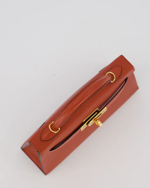 Hermès HSS Mini Kelly II 20 Bag in Blue Goatskin from Sellier, photo 17 of 24