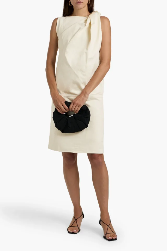 Toteme Twisted cotton and linen-blend dress, photo 2 of 8 from THE OUTNET