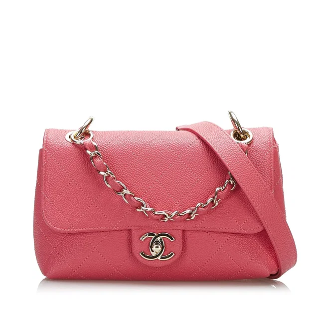Pink Chanel Caviar City Walk Satchel in Pink Caviar leather from Designer Revival