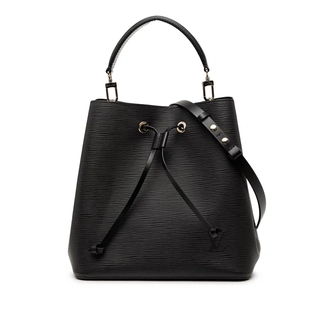 Black Louis Vuitton Epi NeoNoe MM Bucket Bag in Black Leather from Designer Revival