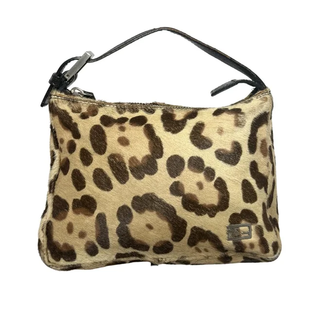 Fendi Leopard Print Pony Hair Mini Bag in brown|red Leather from Poshmark, photo 1 of 1