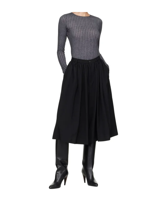 Mm6 Maison Margiela Gathered Wide Leg Shorts, photo 4 of 8 from SENSER