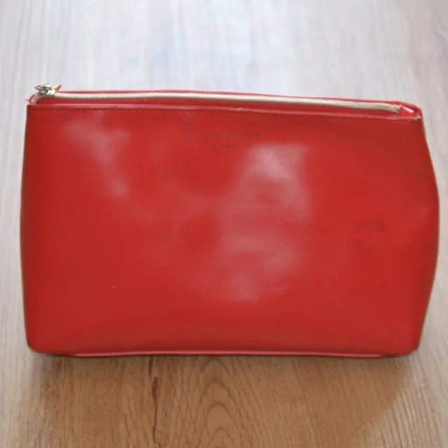 Givenchy Parfums Make Up Cosmetic Bag in silver|red|gray from Poshmark
