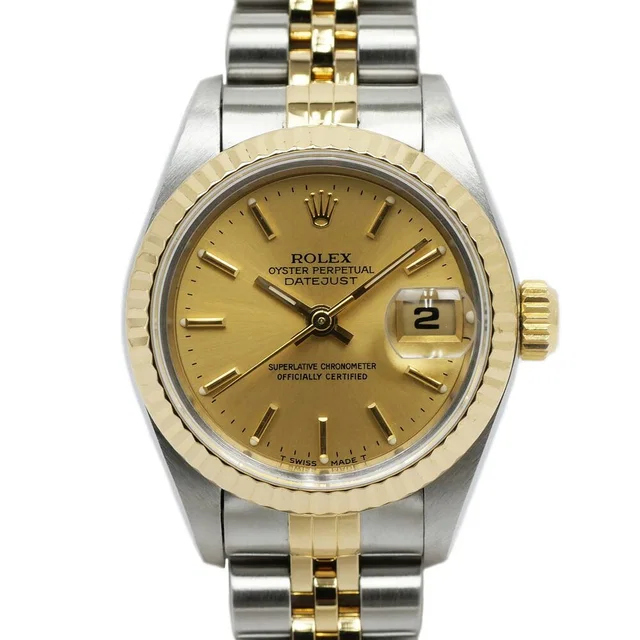 Rolex Datejust Champagne Dial No YG SS Watch Automatic OH from The Reluxe