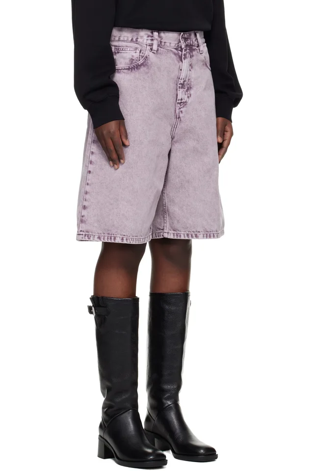 Carhartt Work In Progress Purple Brandon Denim Shorts, photo 2 of 4 from SSENSE