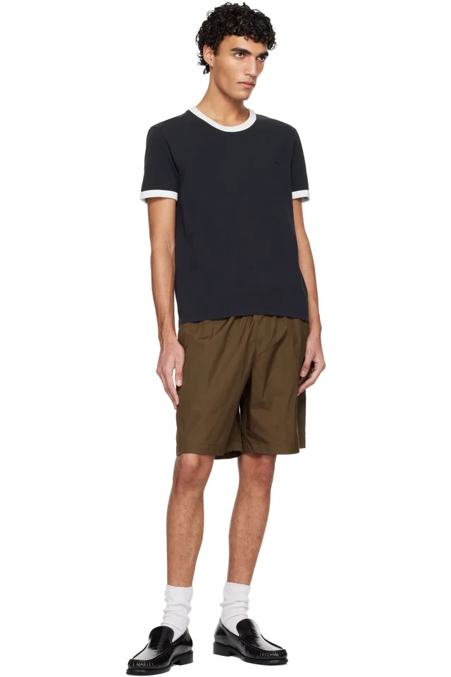 A.P.C. Black Contrast Trim T-shirt, photo 4 of 4 from SSENSE