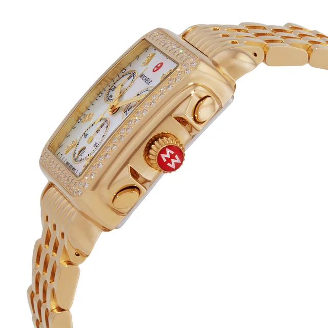 Michele Chronograph Quartz Diamond White Mother of Pearl Dial Ladies Watch MWW06A000777, photo 2 of 3 from Jomashop