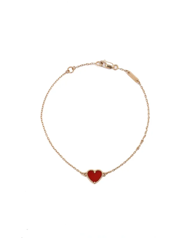 Van Cleef & Arpels Sweet Alhambra Carnelian Hearts Bracelet from A Retro Tale