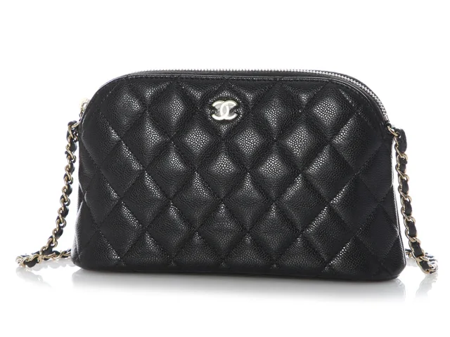 Chanel Black Quilted Caviar 24A Clutch with Chain in Black Caviar leather from Ann's Fabulous Finds, photo 2 of 9
