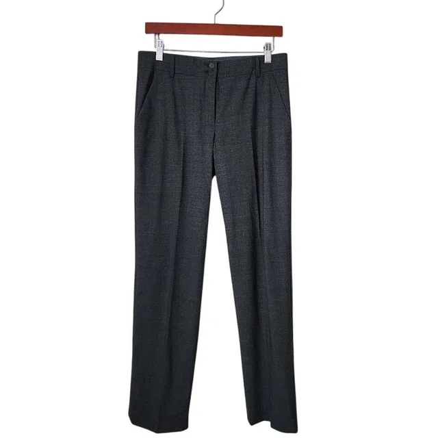 Etro Wool Dress Pants Gray Tailored Straight Leg Italy Quiet Luxury Workwear 42 in gray Wool from Poshmark