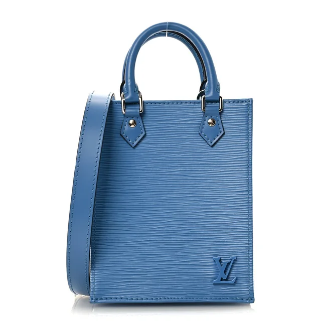 Louis Vuitton Petit Sac Plat Epi Leather Bag - Bleuet in Leather from H&T