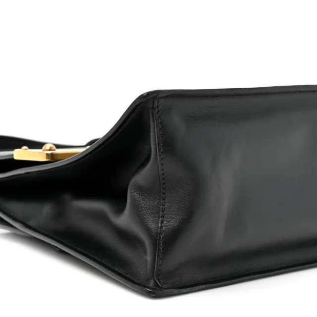 Prada City Calfskin Saffiano Cahier Top Handle Bag Black in Black Saffiano leather from FASHIONPHILE, photo 9 of 13