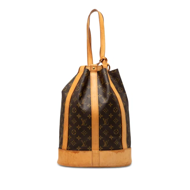 Brown Louis Vuitton Monogram Randonnee PM Bucket Bag in Brown Coated canvas from Designer Revival, photo 1 of 1