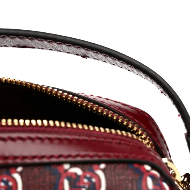Gucci GG Shadow Monogram Ophidia Crossbody Bag Rosso Ancora Red in Red Coated canvas from FASHIONPHILE, photo 11 of 12