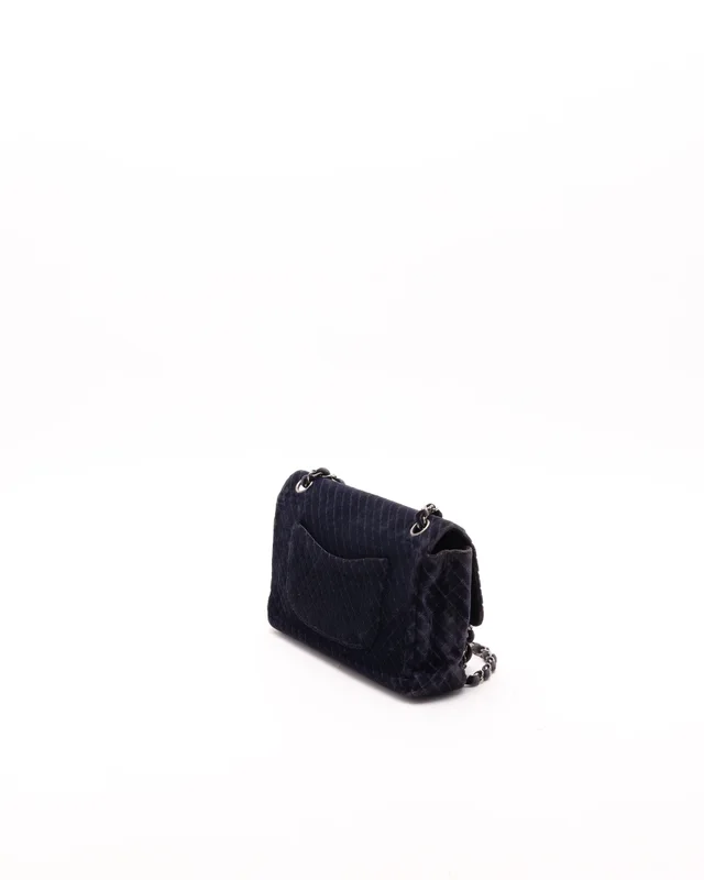 Chanel Medium Micro Quilted Velvet Single Flap Bag in Velvet from A Retro Tale, photo 3 of 13
