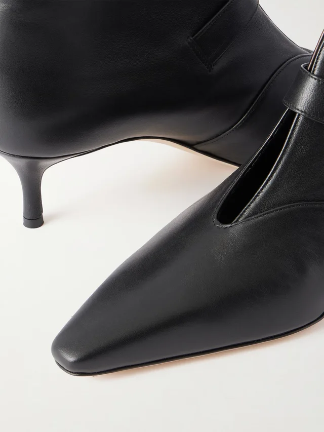 MANOLO BLAHNIK Mendiola 50 buckled leather ankle boots in black 100% Leather, photo 5 of 5 from NET-A-PORTER (Canada)