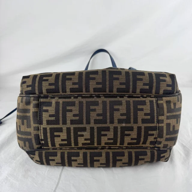 Fendi Small Zucca Shopping Tote Bag in Calfskin leather, Metal, zucca canvas from Reowned, photo 7 of 11