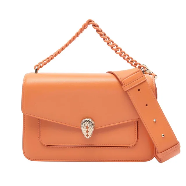 Bvlgari Serpenti Forever Leather 2way Handbag in Leather from LuxUness