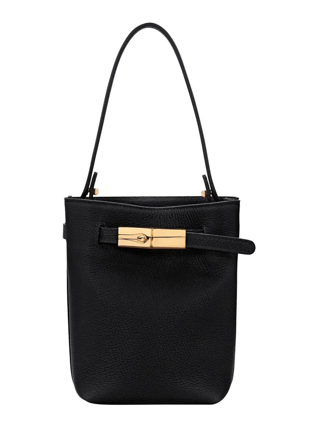 Longchamp Calf Leather Shoulder Bag — Black in Black Calfskin from HEWI