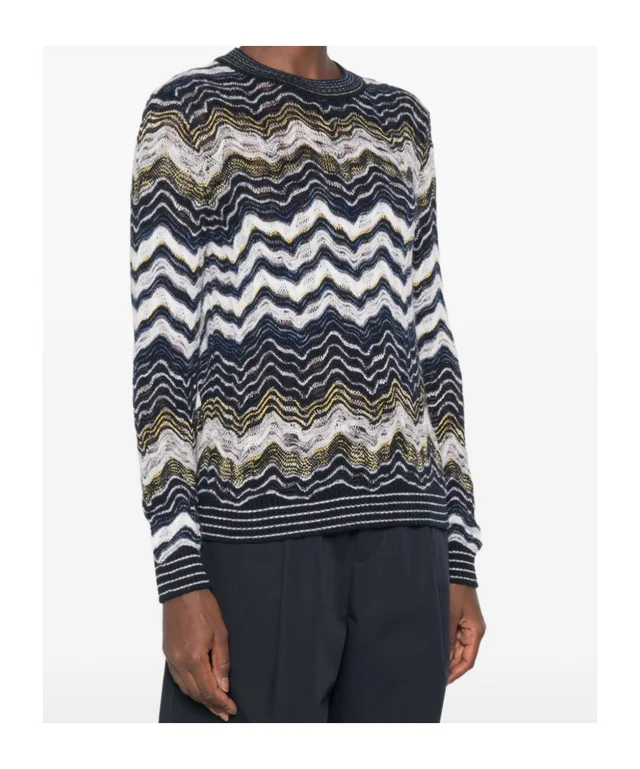 Missoni Wave Zigzag Patterned Crewnewck Jumper, photo 2 of 4 from SENSER