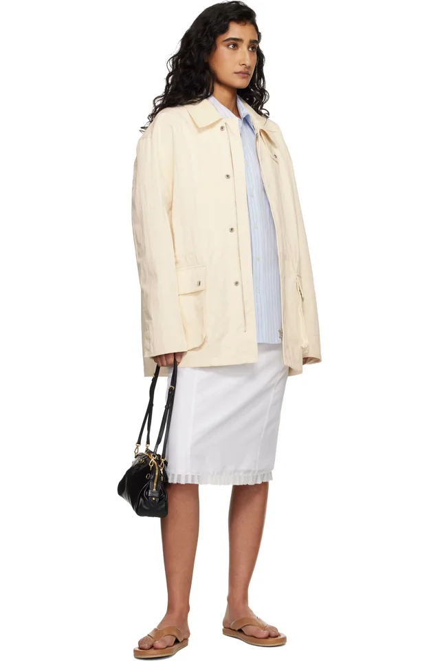 Dunst Off-White Cotton Chore Jacket, photo 4 of 4 from SSENSE