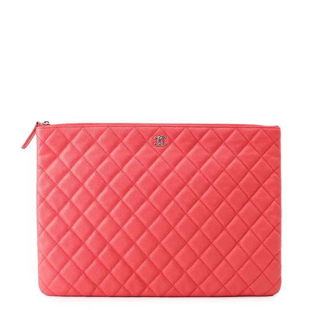 Chanel Matelasse Clutch Bag PinkA82552 Caviar Leather in Caviar leather from GALLERY RARE