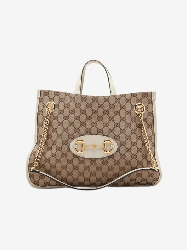 Gucci Brown GG canvas Horsebit 1955 2way bag in Brown Canvas from Sign of the Times