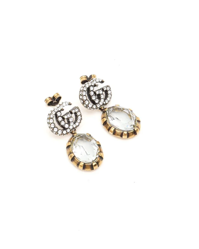 Gucci GG Drop Rhinestone Earrings from A Retro Tale, photo 3 of 4