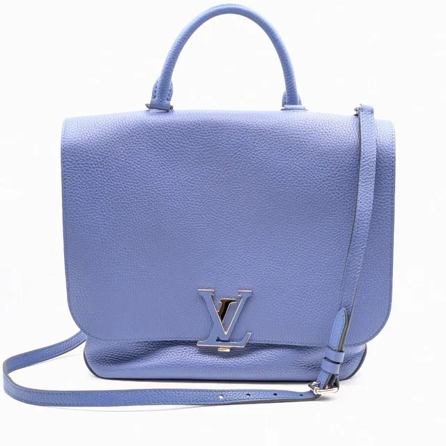 Louis Vuitton Taurillon Parnassea Volta Logo 2-Way Shoulder Bag Leather Blue in Blue Leather from The Reluxe