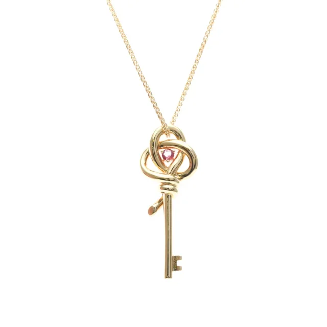 Tiffany & Co. Knot Key Necklace 1P Pink Sapphire Pink Gold (18K) Sapphire Men in Pink gold Pink gold (18K) from Elady
