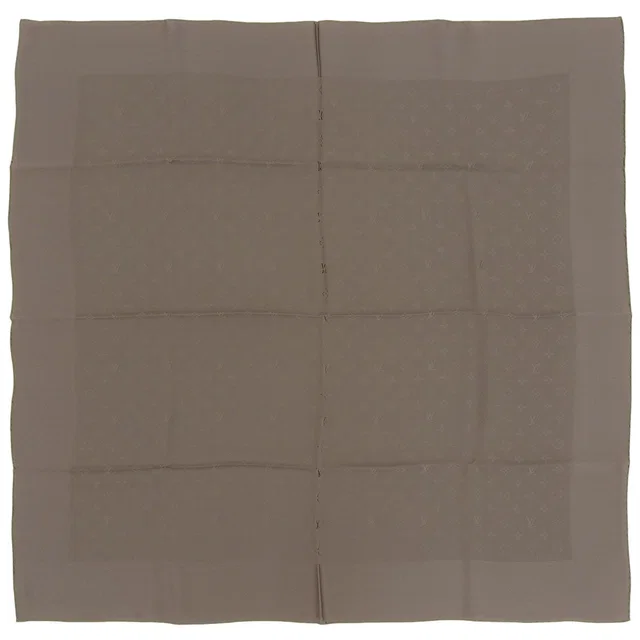 Louis Vuitton Carre Monaco Monogram Silk 100% Scarf Khaki in Green Silk from The Reluxe