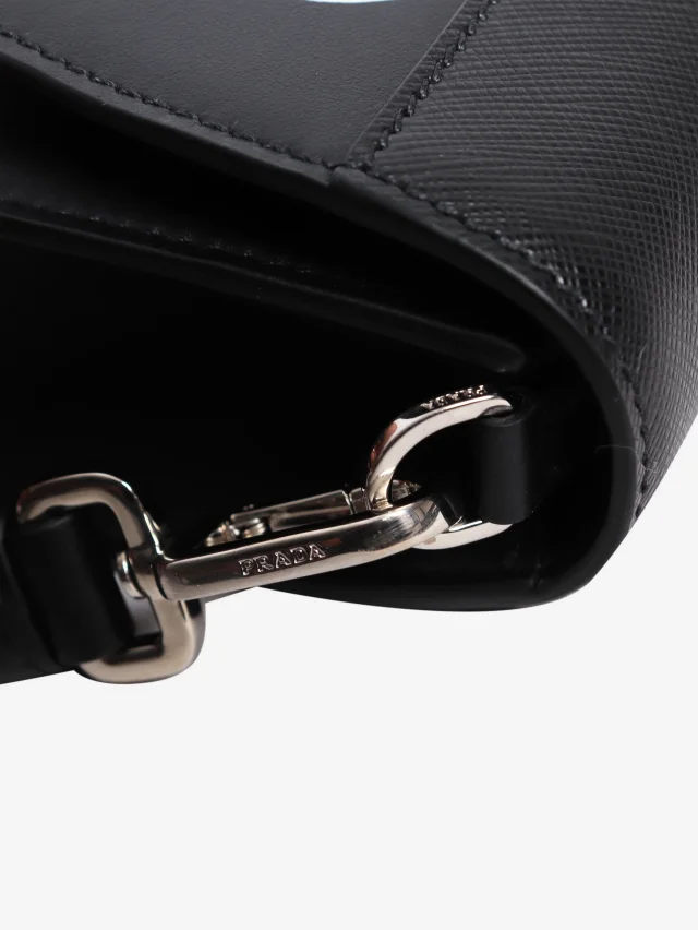 Prada Black and orange small Elektra robot shoulder bag in Black Leather from Sign of the Times, photo 12 of 14