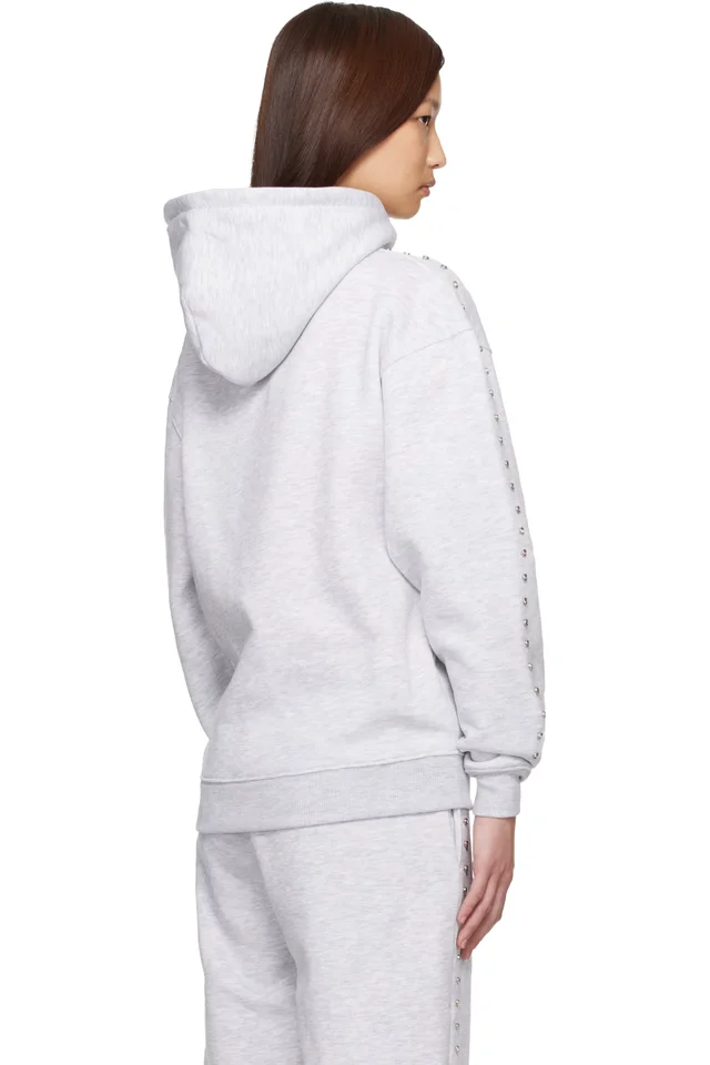 Sandy Liang Gray Mung Bean Hoodie, photo 3 of 3 from SSENSE