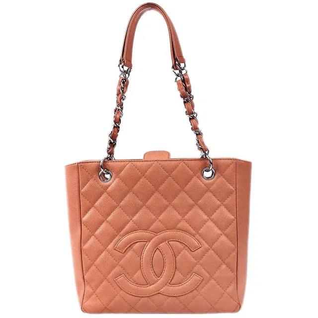 Chanel 2008-2009 Petite Shopping Tote PST SHW Caviar in Caviar leather from AMORE Vintage Tokyo