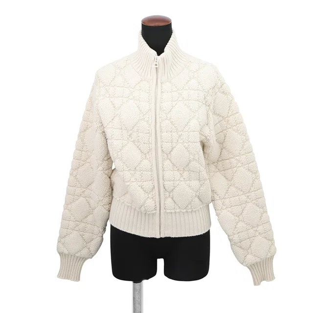Dior Boa jacket Size 36 Off-white254V20AM340 Wool50% Nylon30% Cashmere20% from GALLERY RARE