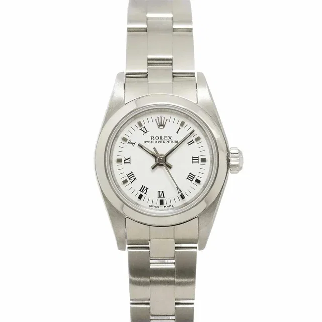 Rolex Oyster perpetual 76080 Serial A White Dial Ladies Watch in White from Luxury Promise