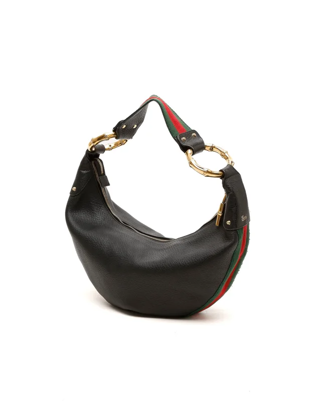 Gucci Bamboo Ring Hobo Bag in Caviar leather from A Retro Tale, photo 2 of 2