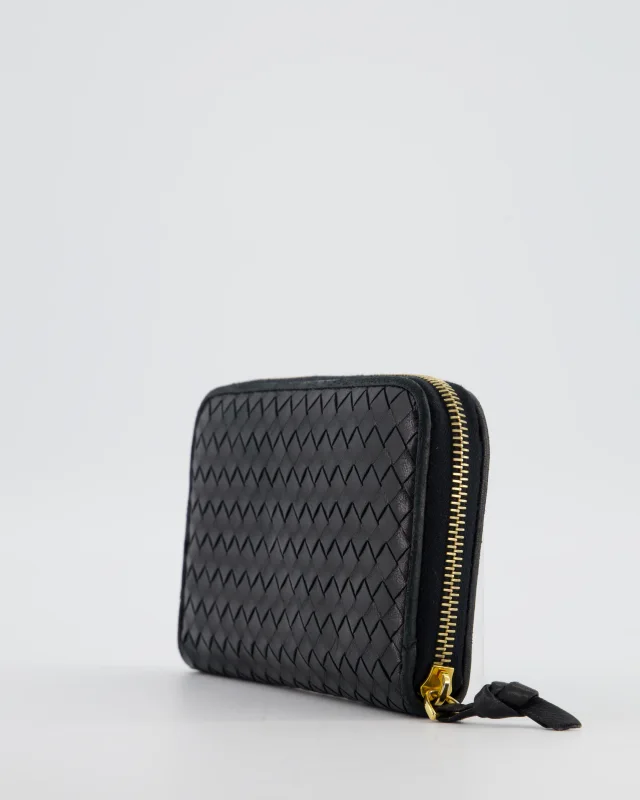 Bottega Veneta Intrecciato Long Wallet in Black Woven leather from Sellier, photo 10 of 12